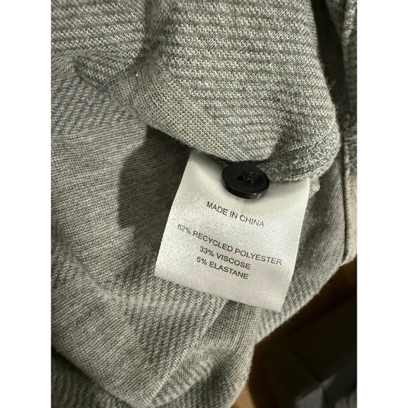 $50 Quince Stretch Sweater Fleece Button Down - Tan/ Grey - Small - Picture 9 of 9